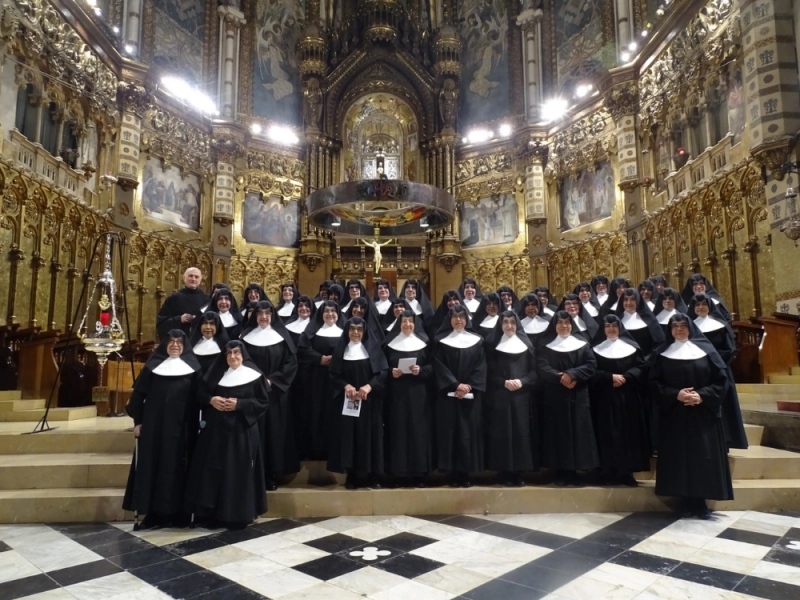 Le Père Fondateur arrive au monastère de Montserrat