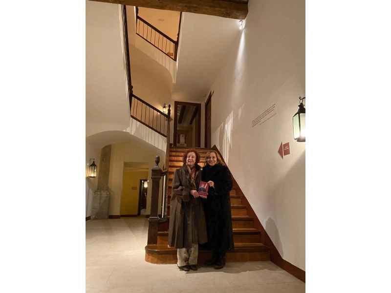 Las biógrafas de Santiago Ramón y Cajal, Belén Yuste y Sonnia L. Rivas-Caballero visitan la Casa Museo